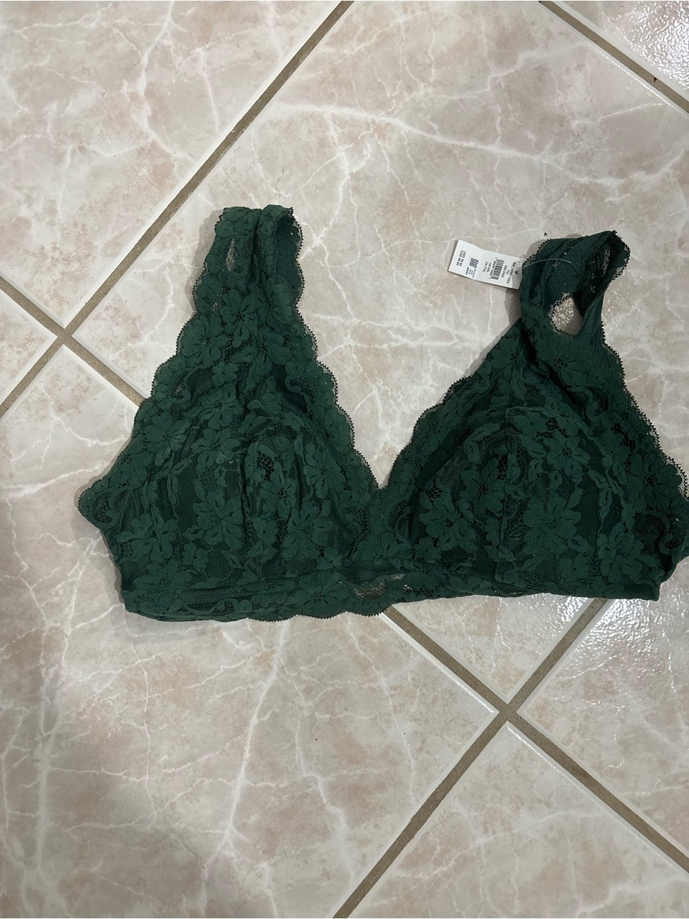 aerie Lace Bralette - Emerald Green